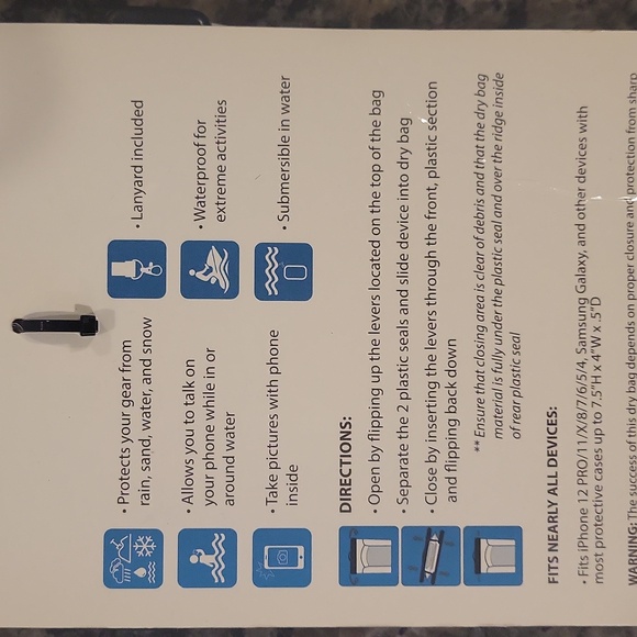 Kolorae Waterproof & Float Phone Dry Bag new white KOI-0771 - Picture 6 of 7